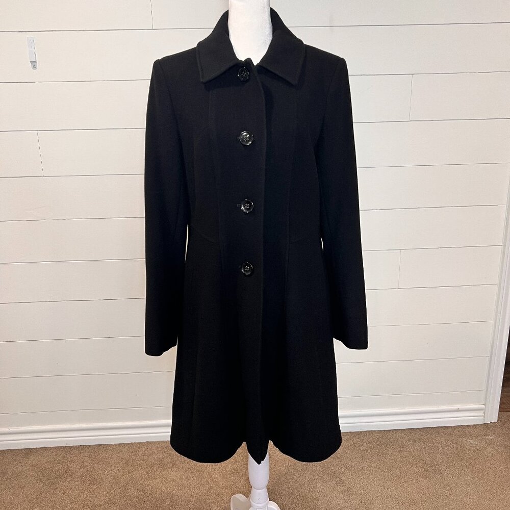 Preston & York Wool Blend Fitted Dress Coat Size 8